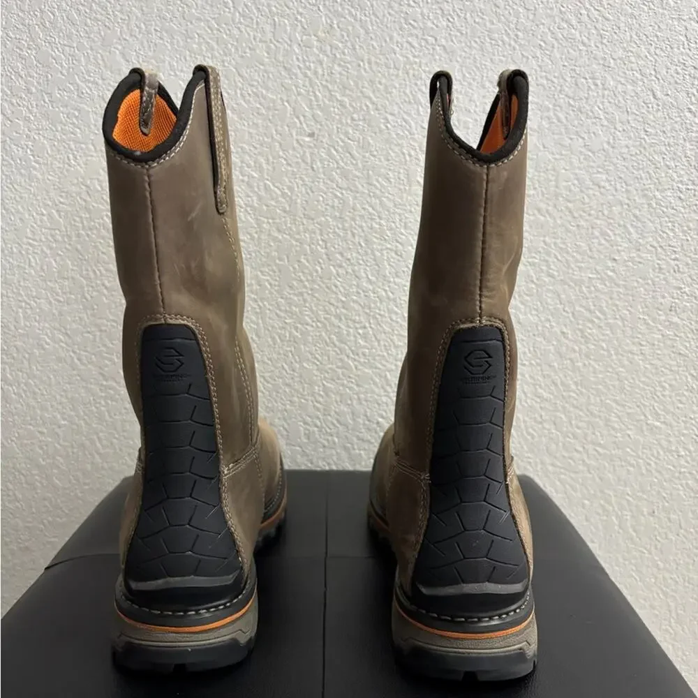 Timberland Pro Men’s Tan Western Style Waterproof Work Boots Size 10.5